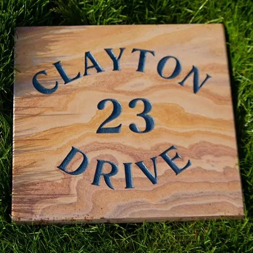 This stone can be cut to size. Sandstone Address Sign
