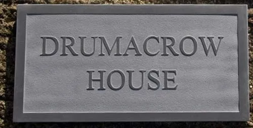 Slate House Sign for Drumacrow House with Raised Lettering