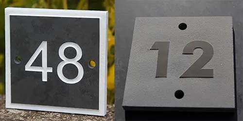 Slate Number Signs