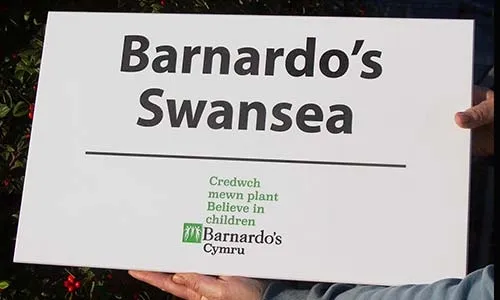 White engraved corian plaque - maintenance free. White Engraved Corian Plaque