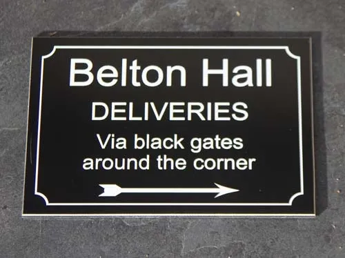 Engraved Deliveries Plaque