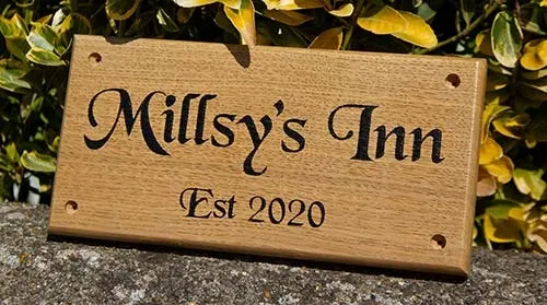 Wooden Sign made using Oak