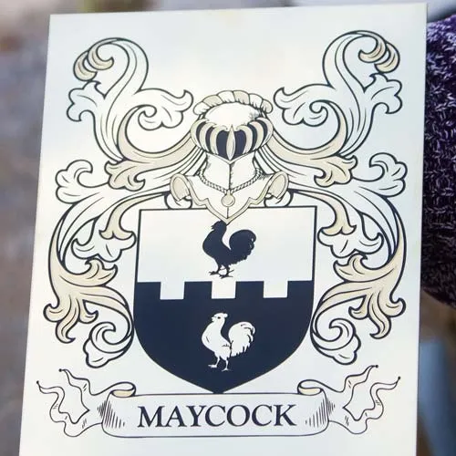 Engraved brass family crest. Engraved Family Crest