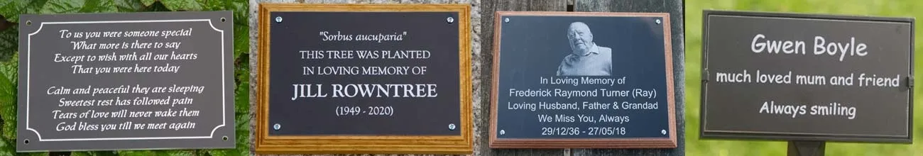 Black Engraved Aluminium Plaques