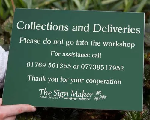 Green Engraved Aluminium Plaque