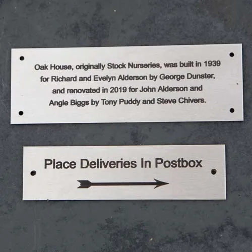 Engraved Stainless Steel Plaques