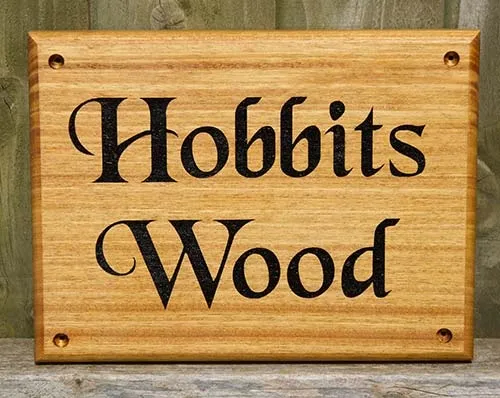 Iroko Wood Sign