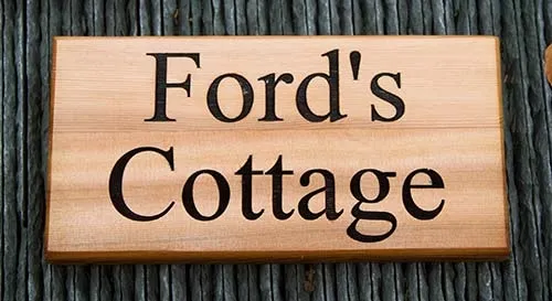 Red Cedar Wood Sign