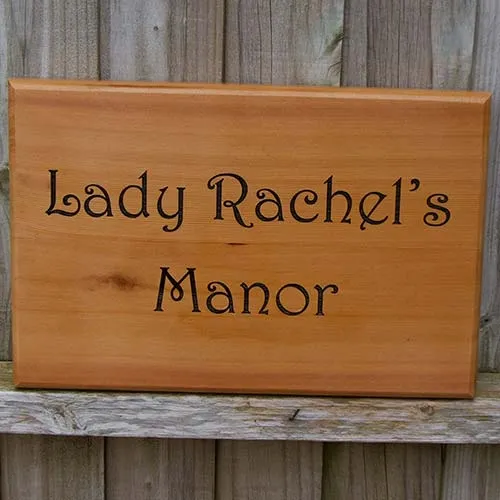 Red Cedar can be left untreated and will grey with age. Red Cedar House Sign