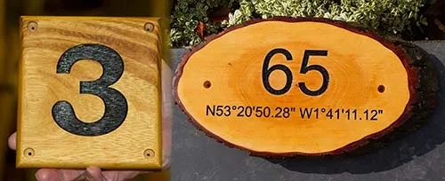 Wooden House Numbers