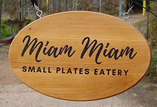 Oval Wooden Sign