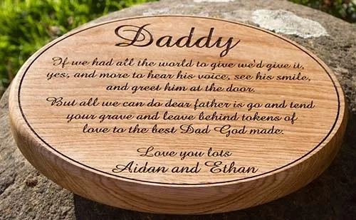 Oval Wooden Memorial