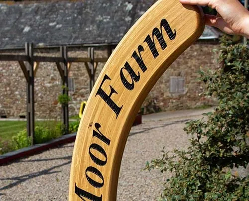 Oak Hockey Stick Sign