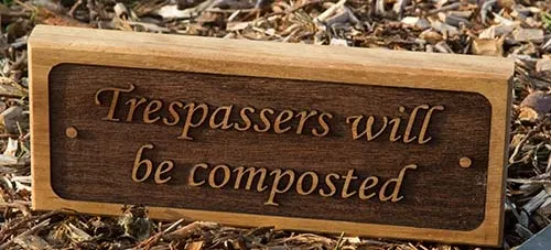 Reverse Lasered Oak Sign