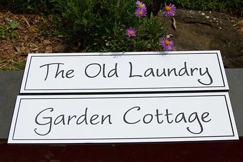 Engraved Recycled PVC House Sign