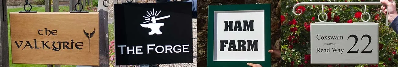 Variety of Hanging House Signs