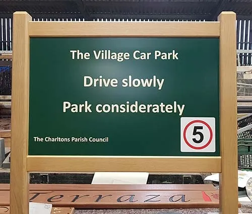 Large Oak Framed Sign