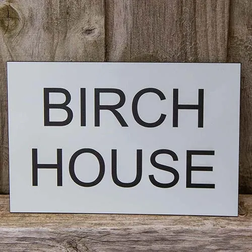 This material is strong and durable for all kinds of signs A Simple Black & White Sign