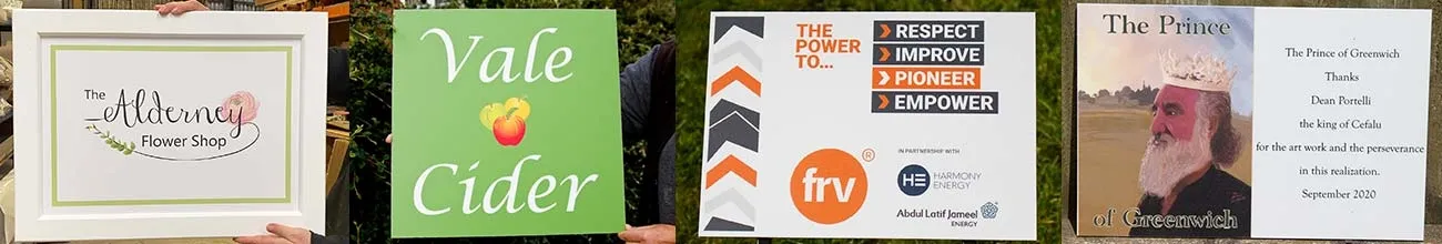 Sign Boards - Printed and Laminated.