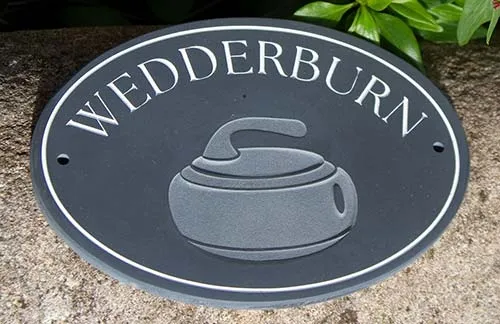 Oval Slate House Sign