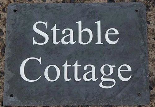 Simple Rustic Slate House Sign
