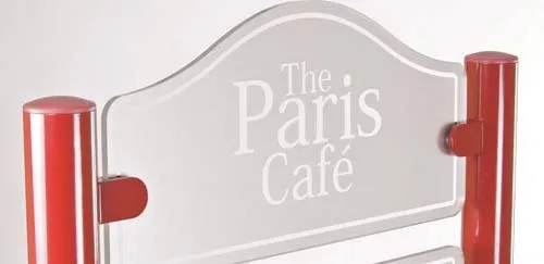 Clear Acrylic Business Sign