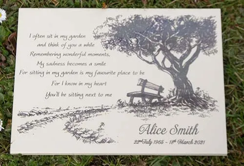 Painted and Laser Etched Memorial