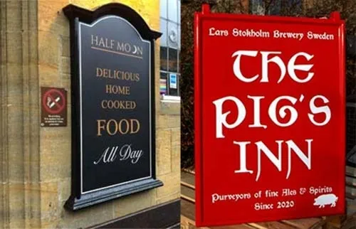 Fibreglass Pub Signs