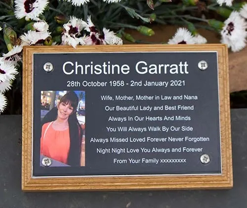 Photo Memorial Plaque