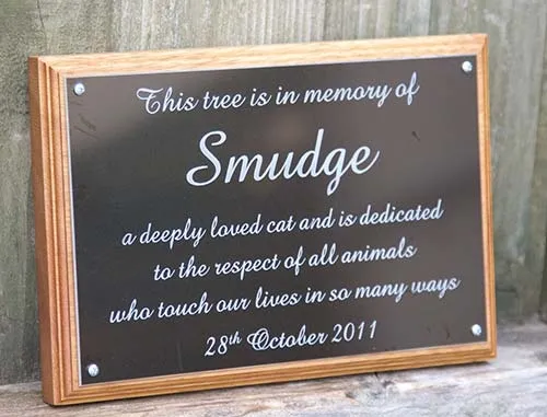 Engraved Black Aluminium Plaque
