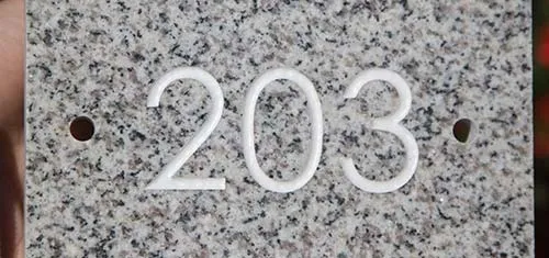 Granite House Numbers 203