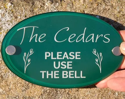 Painted & Etched House Sign