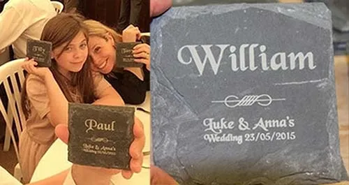 Rough Slate Table Settings