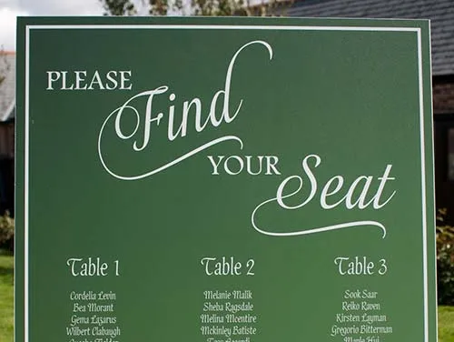 Table Seating Plan