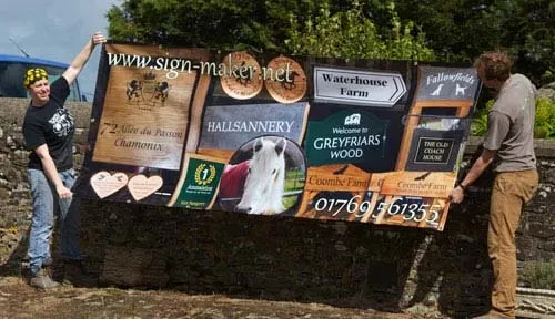 We can print anything on these banners. Our Own Sign Maker Banner.