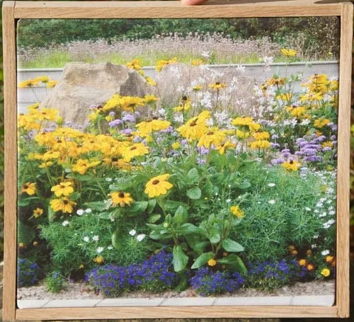 We can make the canvas with or without a frame. Natural Oak Framed Canvas