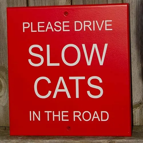 Painted signs are not just for house signs. Red Painted Signs
