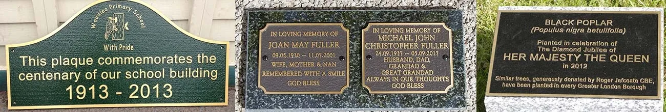 Cast bronze plaques
