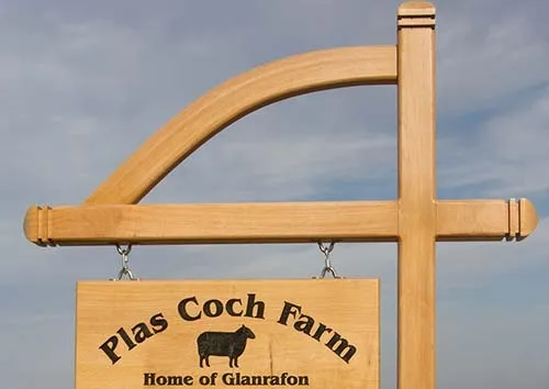 This post and hanging arm was made in oak but we can use Iroko or painted Sapele. Exmoor Post and Arm in Oak