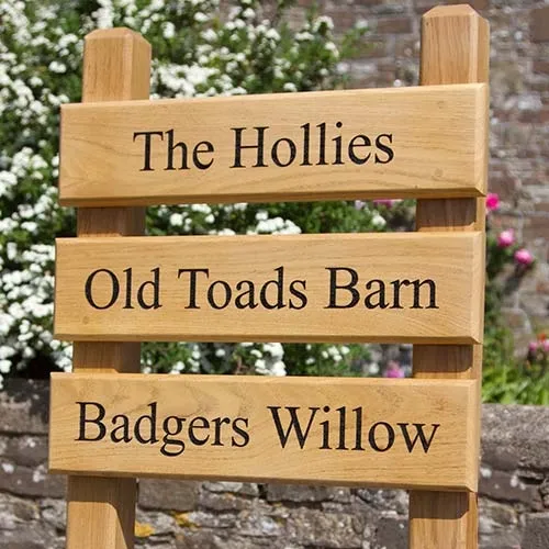 Oak is a beautiful timber but it must be maintained. Oak Ladder Sign