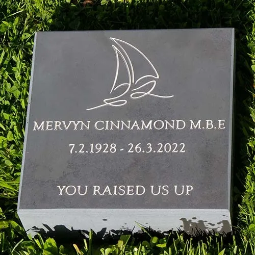 This memorial was crafted from 50mm slate Small Slate Memorial Tablet