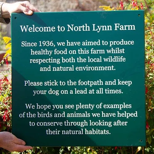 Painted Information Sign