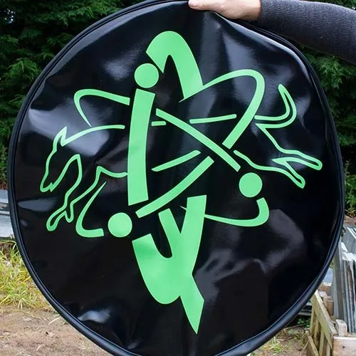 Soft wheel cover using customer artwork Soft Wheel Cover