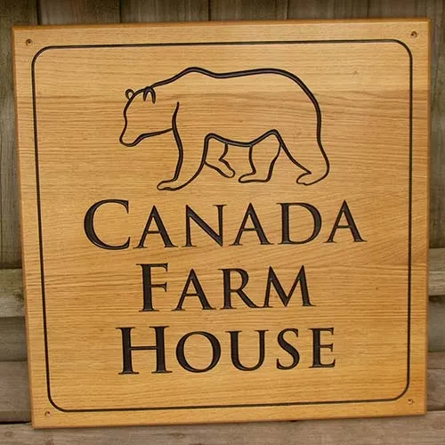 These can be made to any size Large Oak House Sign
