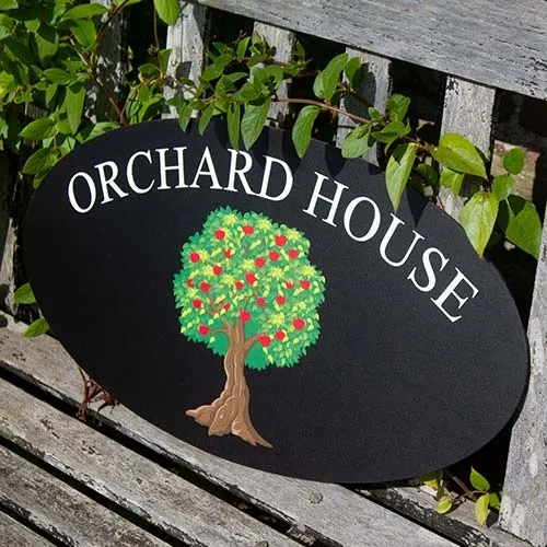 This has been printed in full colour. Oval Value House Name Sign