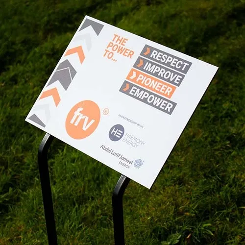 The plaque was fitted to a wrought iron plate with two spikes Small Lectern Style Display Sign