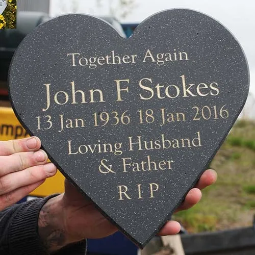 Corian is available in many colours Corian Heart Memorial