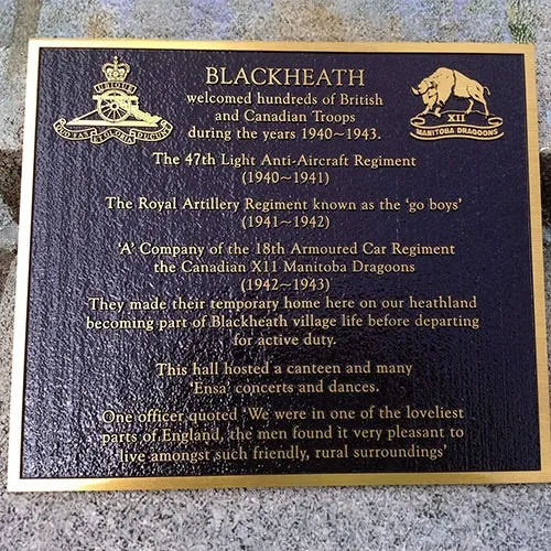 These can include quite detailed images. Bronze War Memorial