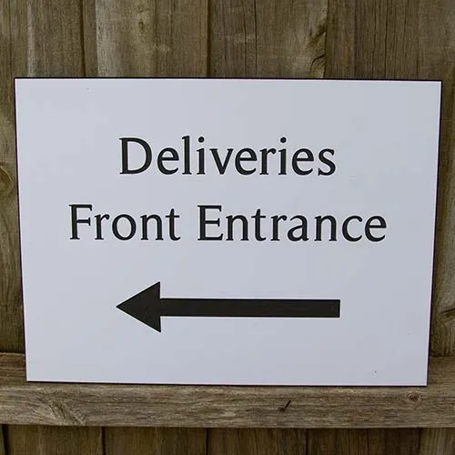 Engraved Information Sign
