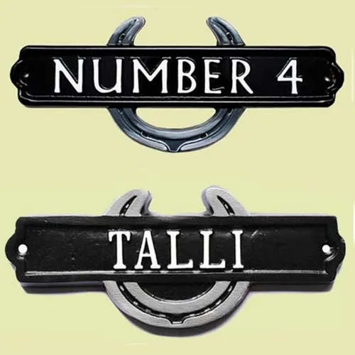 Cast Iron Horseshoe Signs